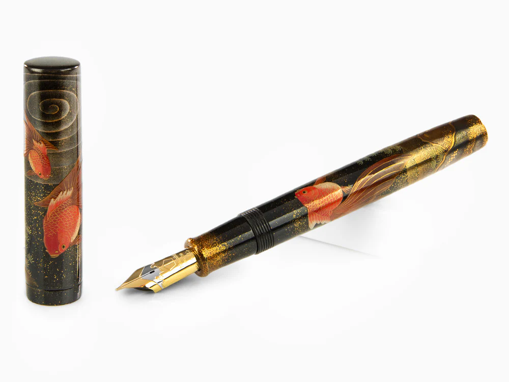 Namiki Emperor Gold fish Fountain Pen, Maki-e, Gold trim, FNFV-80M-MKG - Image 2