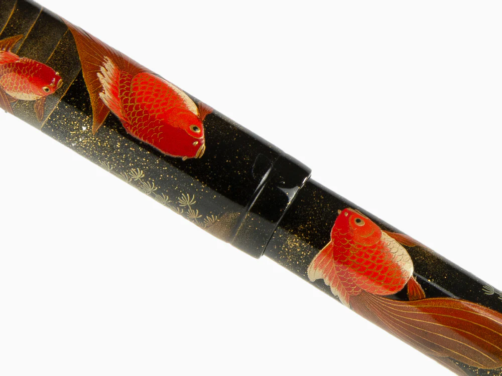 Namiki Emperor Gold fish Fountain Pen, Maki-e, Gold trim, FNFV-80M-MKG - Image 9