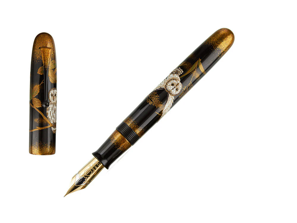 Namiki Emperor Owl Fountain Pen, Ebonite, Black, FNF-70M-OW - Image 3