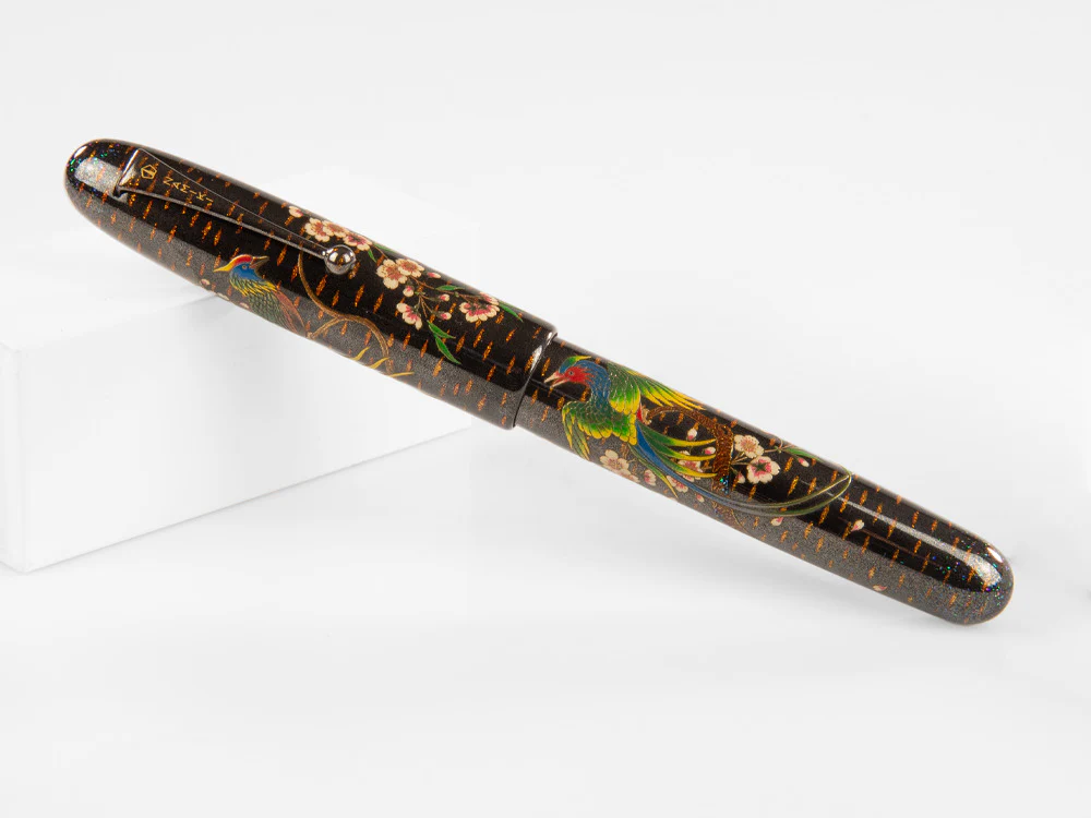 Namiki Emperor Rakucho Birds and Cherry Blossom Fountain Pen, Maki-e - Image 3