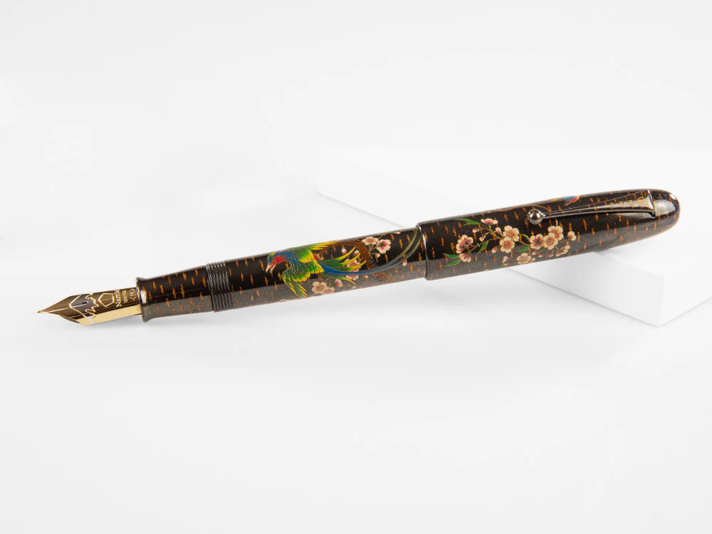 Namiki Emperor Rakucho Birds and Cherry Blossom Fountain Pen, Maki-e - Image 4