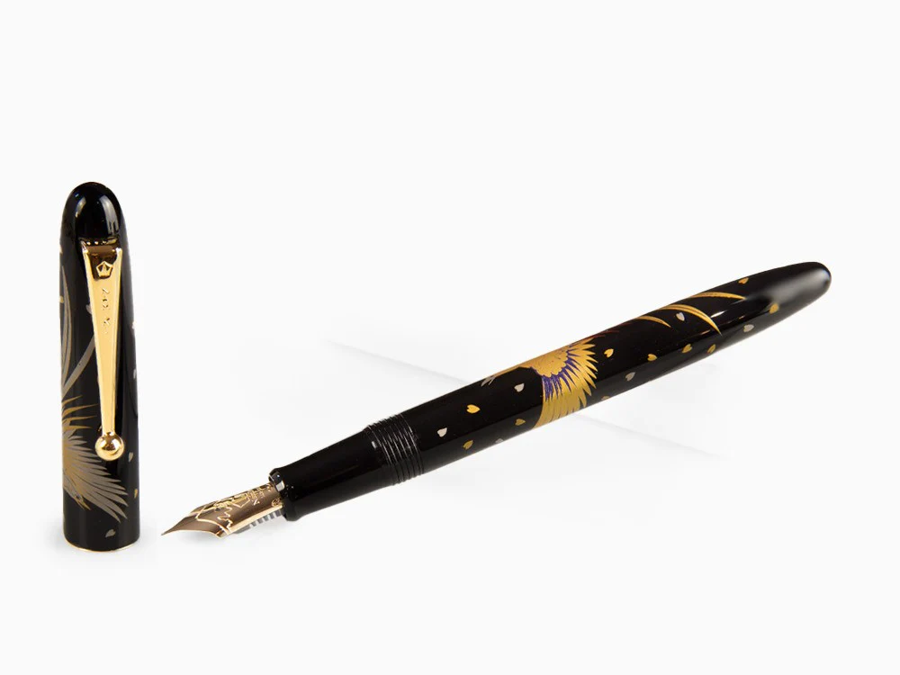 Namiki Nippon Art Golden Pheasant Fountain Pen, Lacquer, FN-5M-KI - Image 2