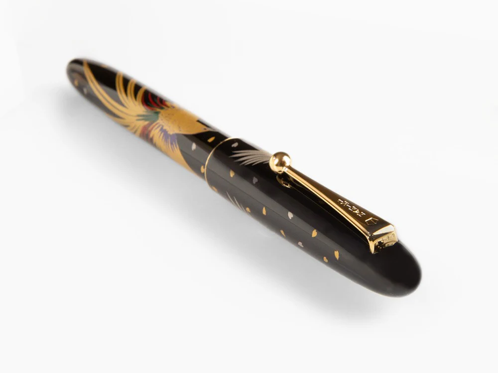 Namiki Nippon Art Golden Pheasant Fountain Pen, Lacquer, FN-5M-KI - Image 6