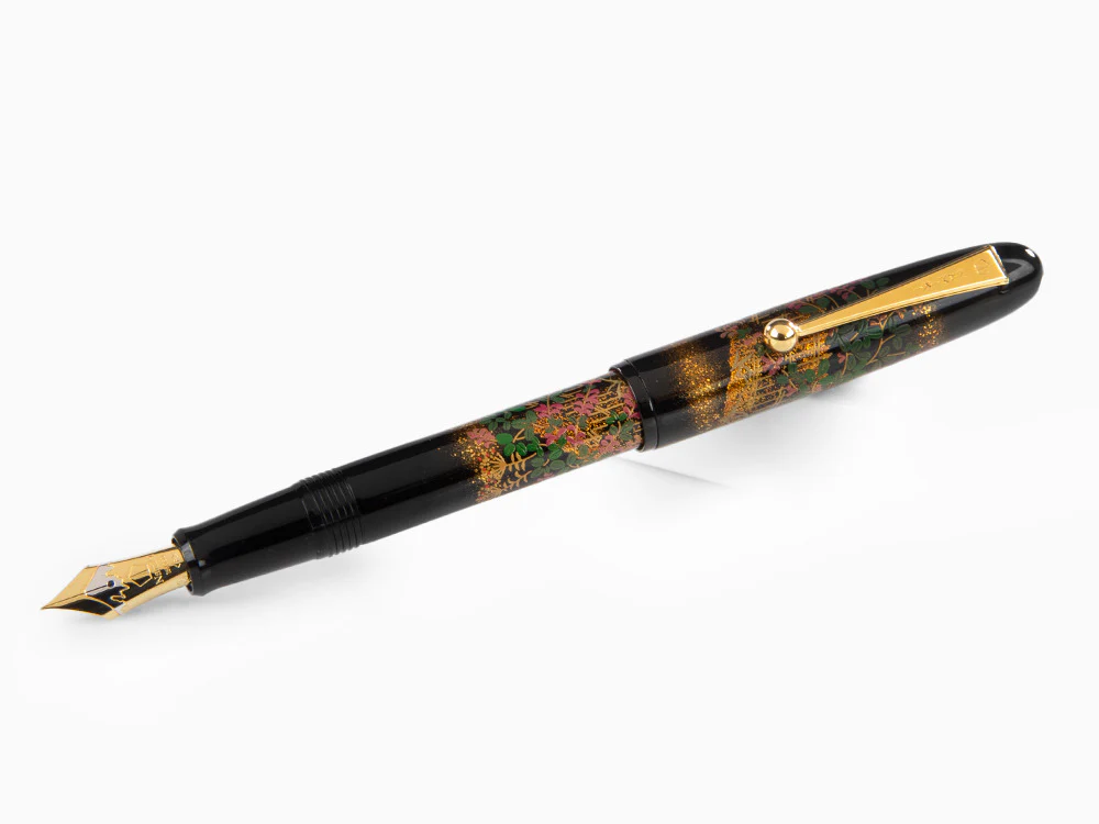 Namiki Yukari Flower Fence Fountain Pen, Urushi lacquer, FN-10M-HA - Image 4