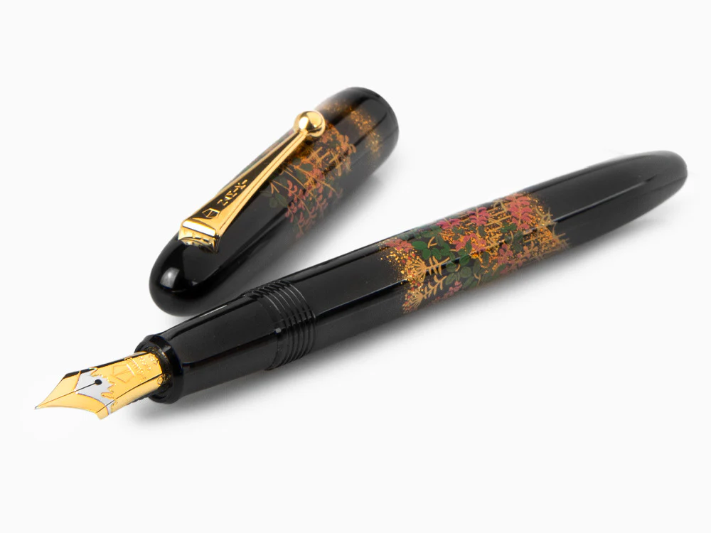 Namiki Yukari Flower Fence Fountain Pen, Urushi lacquer, FN-10M-HA - Image 7