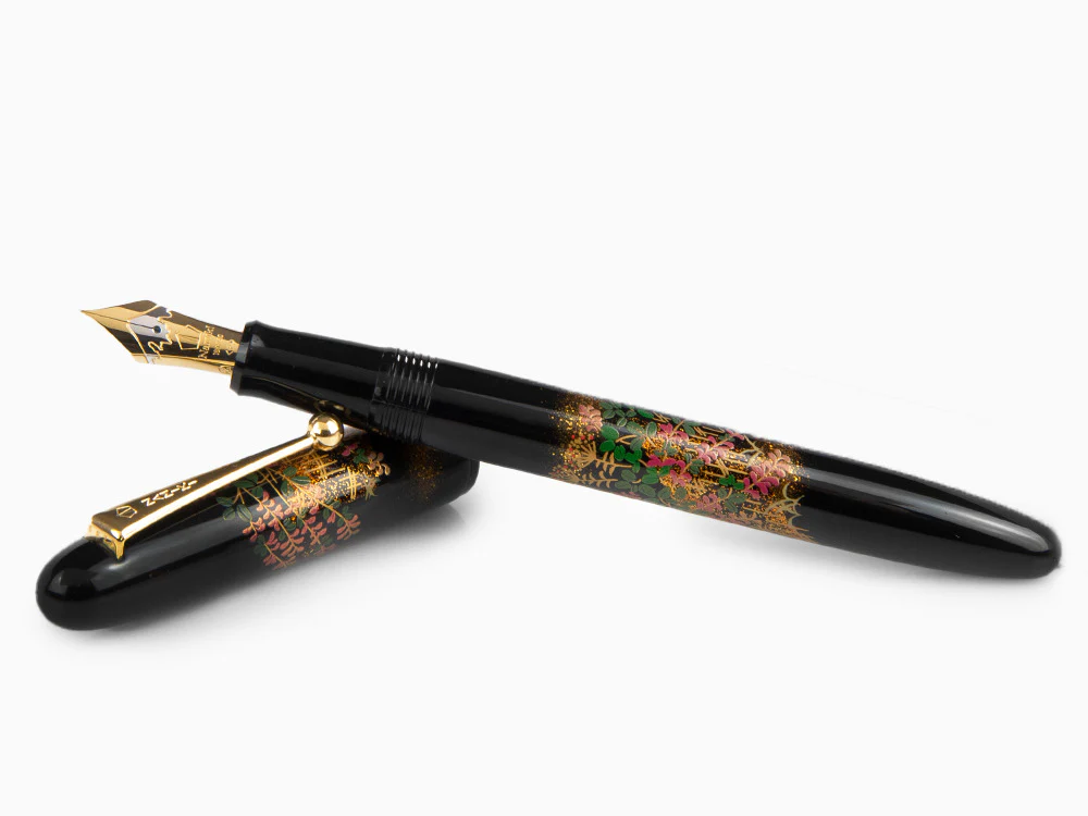 Namiki Yukari Flower Fence Fountain Pen, Urushi lacquer, FN-10M-HA - Image 8