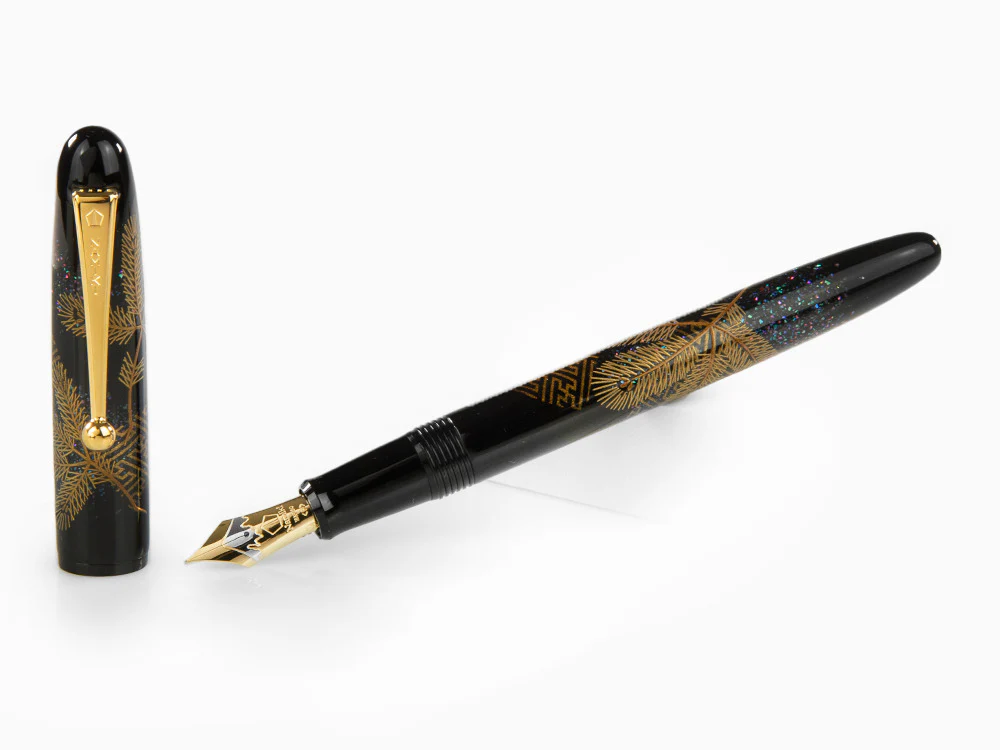 Namiki Yukari Fountain Pen Pine Needles, Maki-e, Gold trim, FN-10M-MA - Image 2