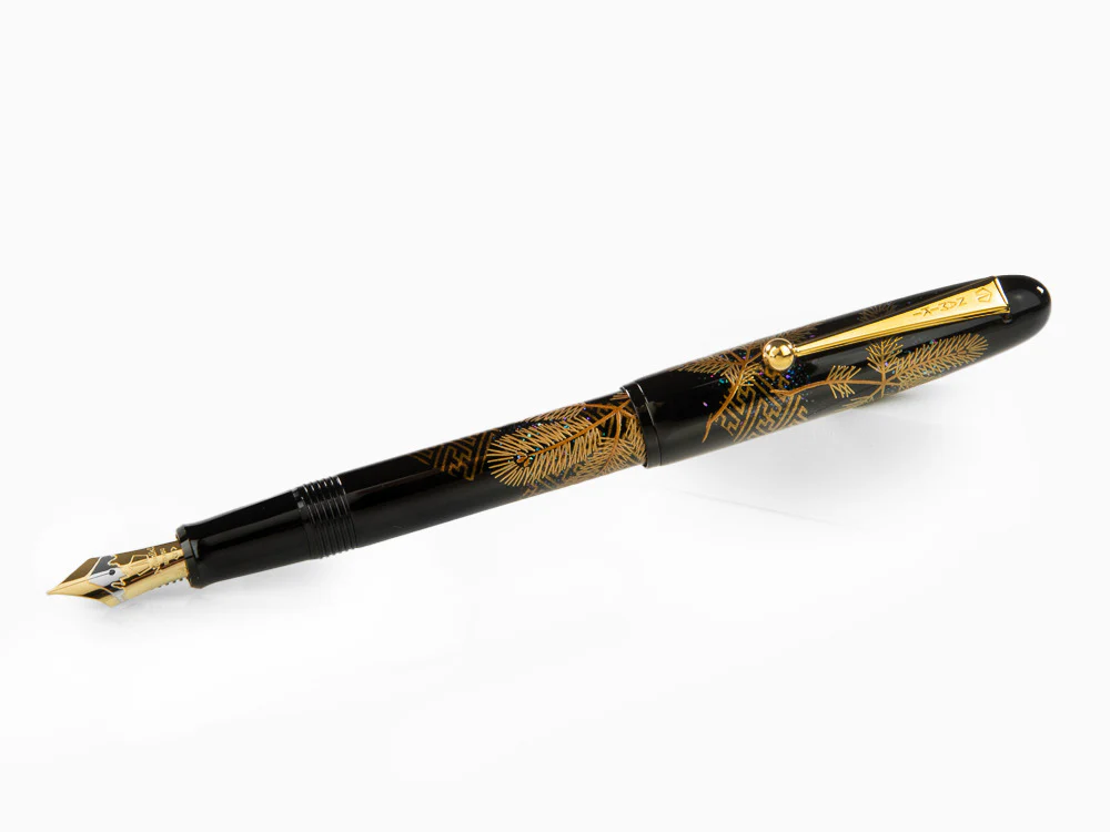 Namiki Yukari Fountain Pen Pine Needles, Maki-e, Gold trim, FN-10M-MA - Image 4