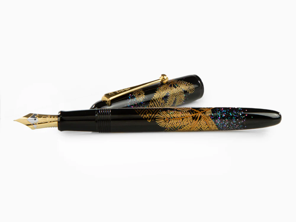 Namiki Yukari Fountain Pen Pine Needles, Maki-e, Gold trim, FN-10M-MA - Image 7