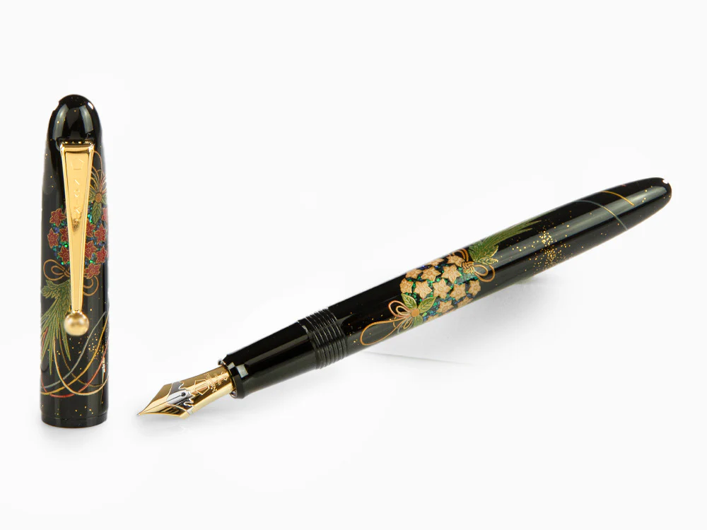 Namiki Yukari Kusu Dama Fountain Pen, Maki-e, Gold trim, FN-10M-KU - Image 2