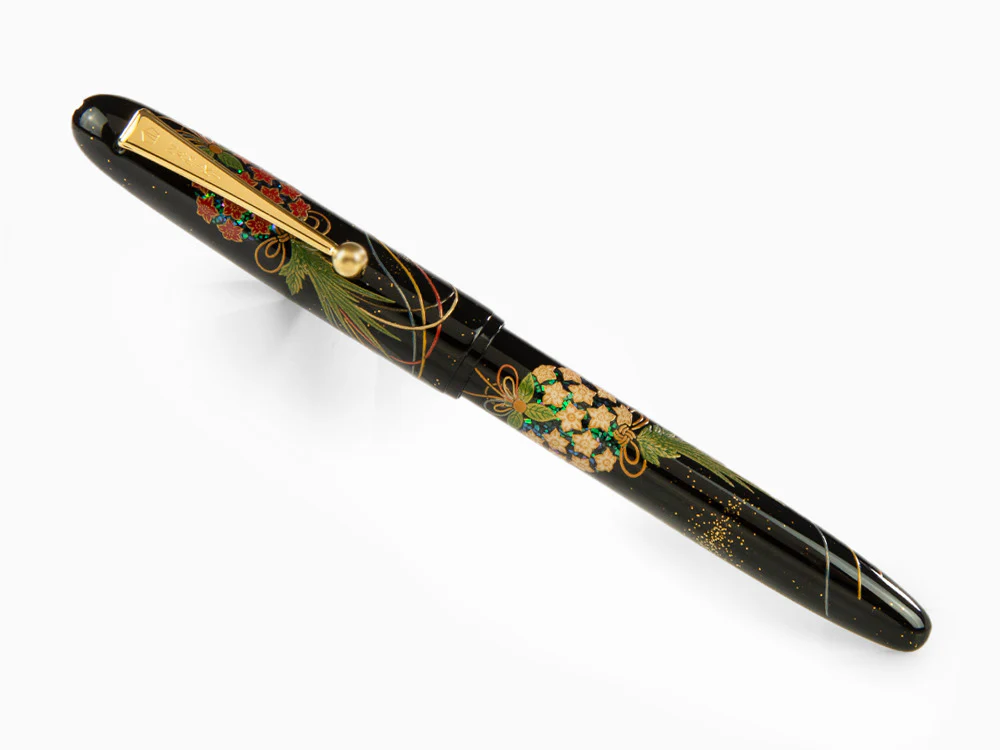 Namiki Yukari Kusu Dama Fountain Pen, Maki-e, Gold trim, FN-10M-KU - Image 3