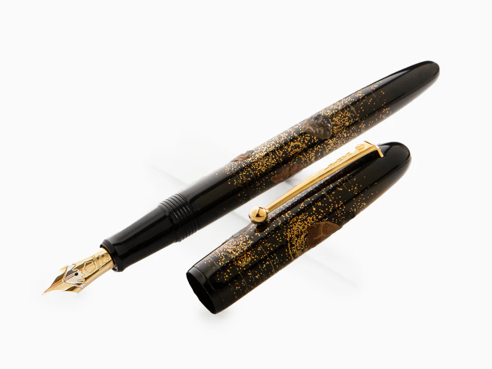 Namiki Yukari Rock Garden Fountain Pen, Maki-e, Gold trim, FN-10M-SE - Image 4