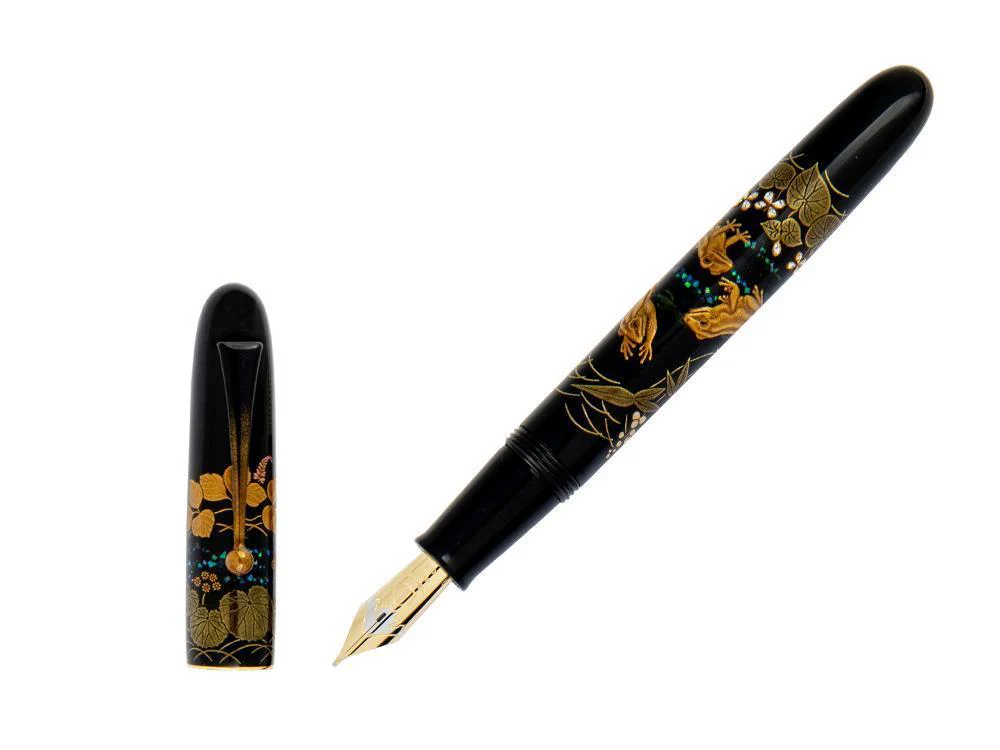 Namiki Yukari Royale Frog Fountain Pen, Urushi lacquer, Gold, Maki-e - Image 2