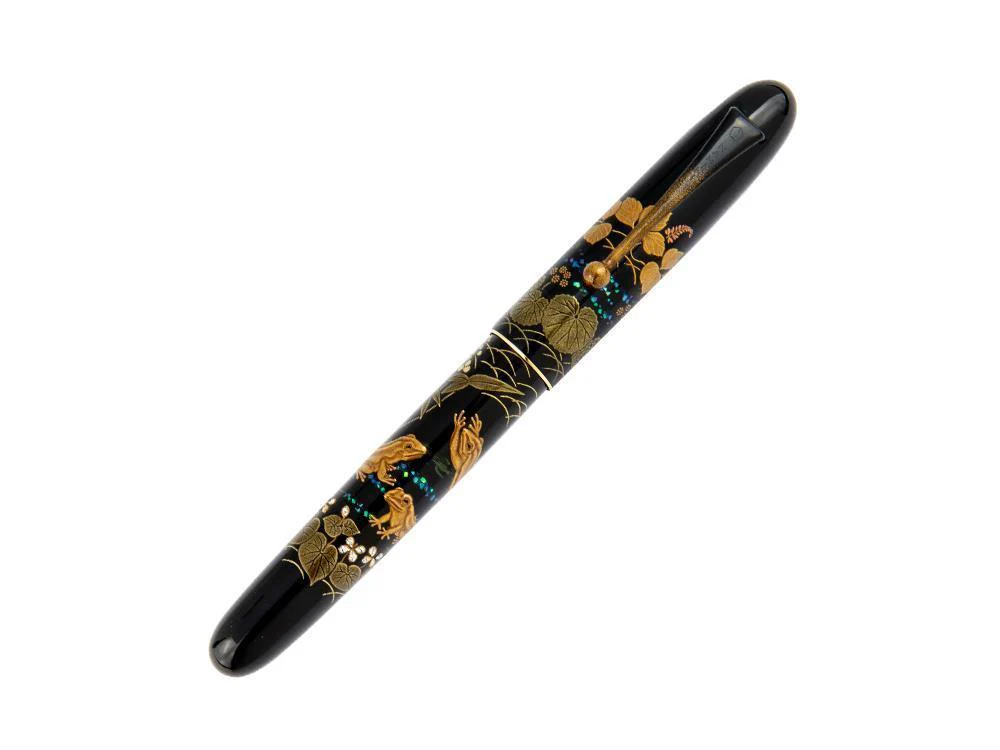 Namiki Yukari Royale Frog Fountain Pen, Urushi lacquer, Gold, Maki-e - Image 3