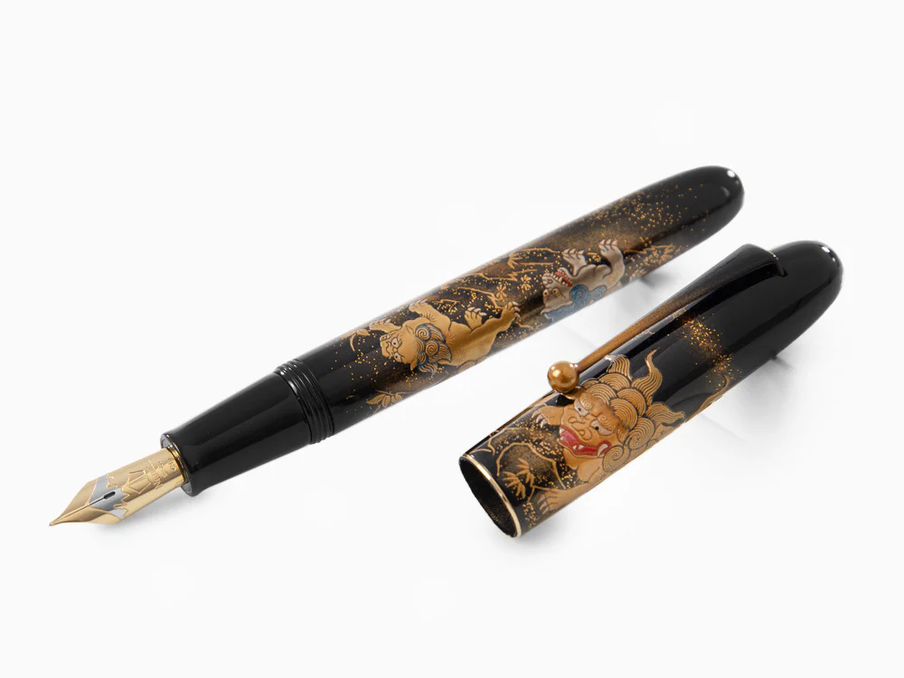 Namiki Yukari Royale Lioness and cubs Fountain Pen, Urushi lacquer - Image 4
