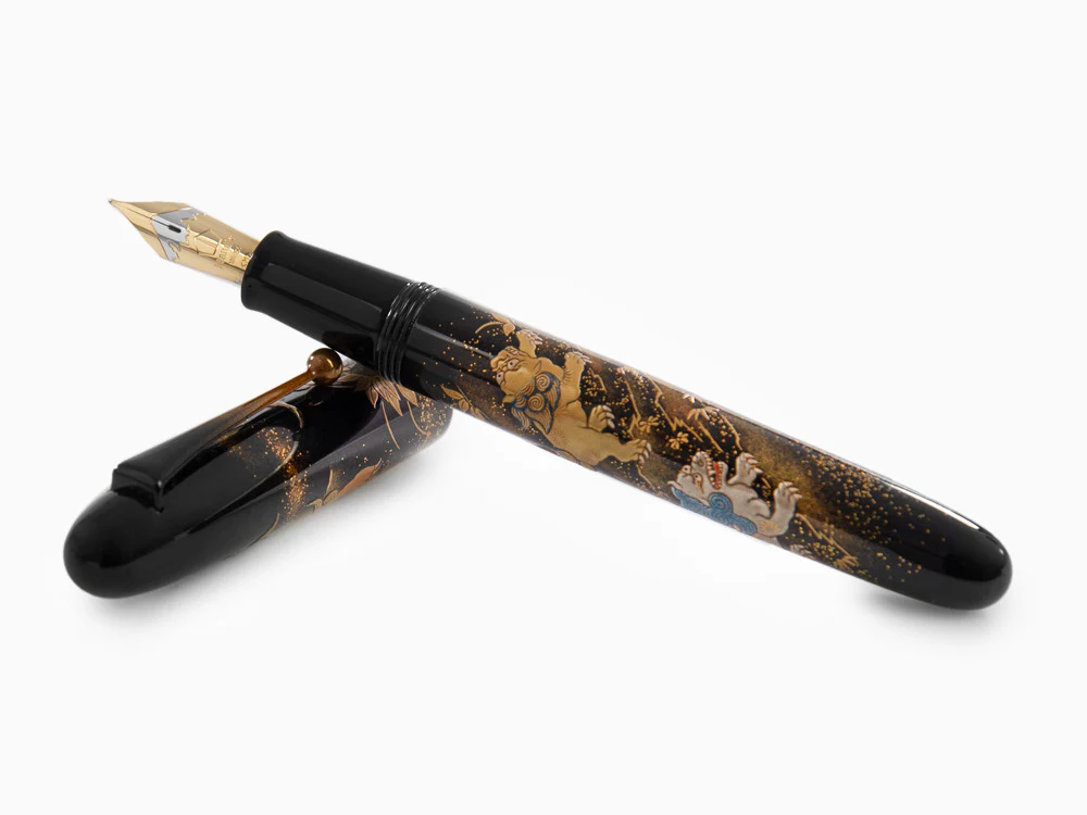Namiki Yukari Royale Lioness and cubs Fountain Pen, Urushi lacquer - Image 7