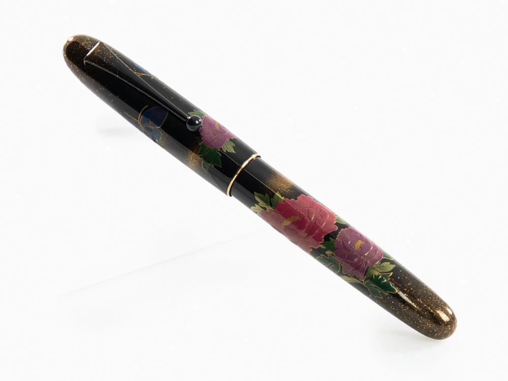 Namiki Yukari Royale Peony & Butterfly Fountain Pen, Togidashi Maki-e - Image 3