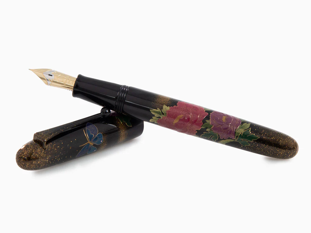 Namiki Yukari Royale Peony & Butterfly Fountain Pen, Togidashi Maki-e - Image 8