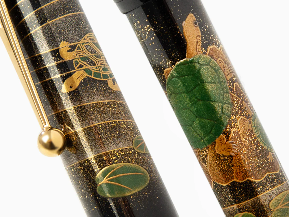 Namiki Yukari Turtles Fountain Pen, Maki-e, Gold trim, FN-30M-KM - Image 9