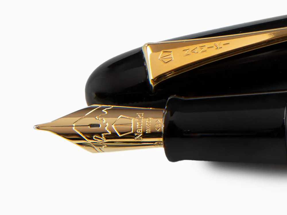Namiki Yukari Urushi Black lacquer No.20 Fountain Pen, Gold, FNK-128S-B - Image 5