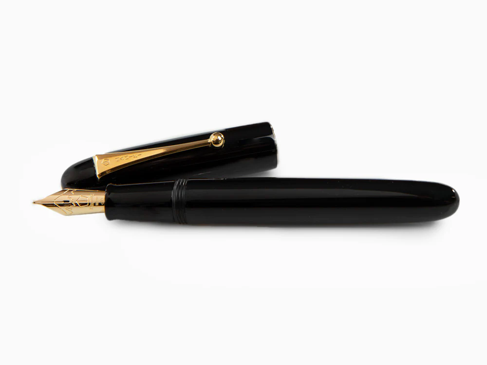 Namiki Yukari Urushi Black lacquer No.20 Fountain Pen, Gold, FNK-128S-B - Image 6