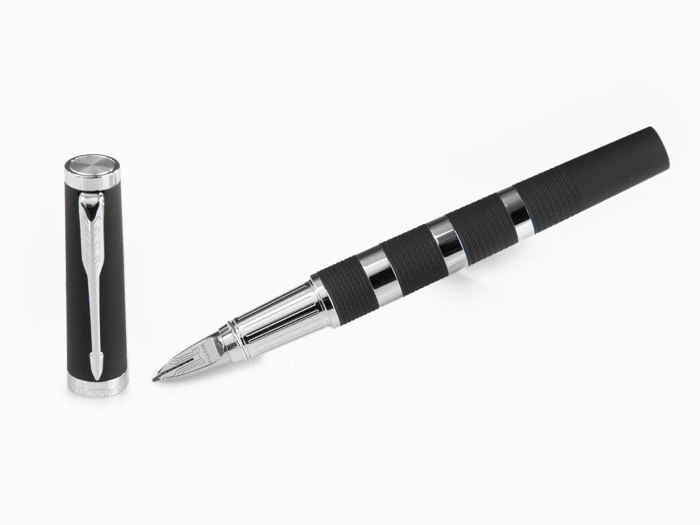 Parker Ingenuity Fountain Pen, Lacquer, Chrome Trim, Black, 1931469 - Image 2