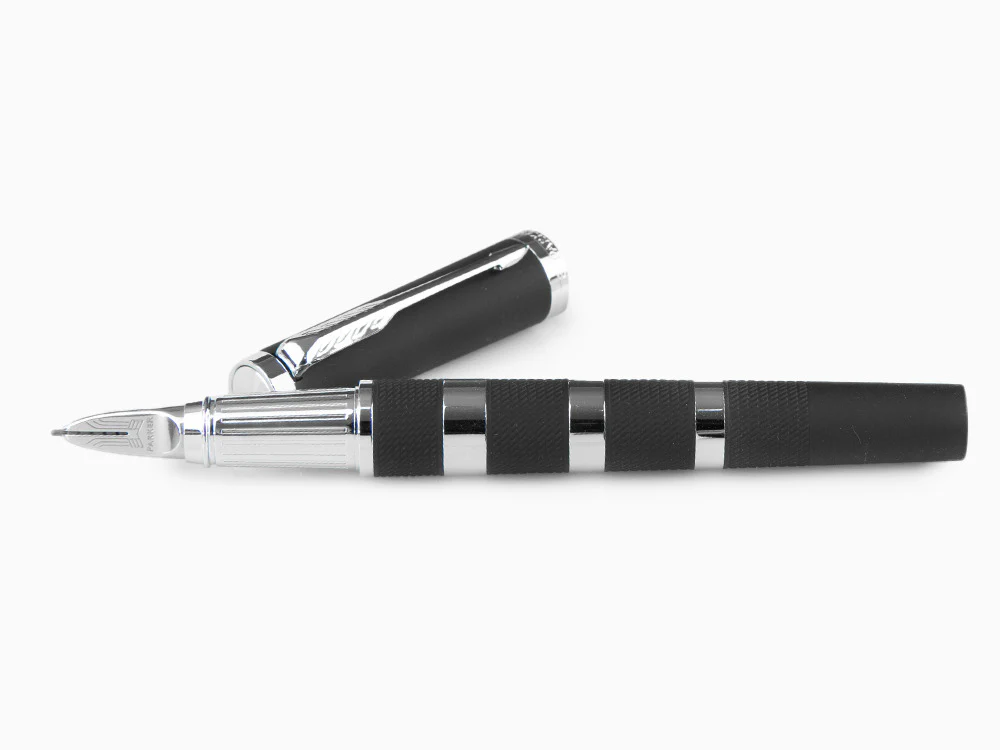 Parker Ingenuity Fountain Pen, Lacquer, Chrome Trim, Black, 1931469 - Image 7