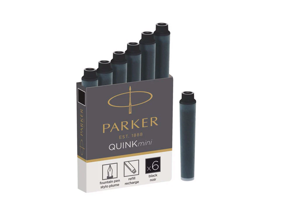 Parker Ink Cartridges, Mini, 6 Units, Black, 1950407 - Image 2