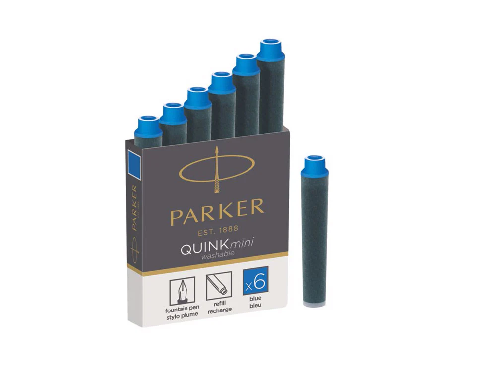 Parker Ink Cartridges, Mini, 6 Units, Blue, 1950409 - Image 2