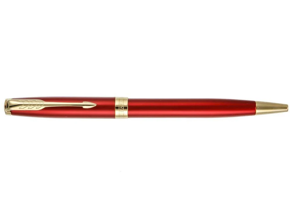 Parker Sonnet Ballpoint Pen, Lacquer, Gold Trim, Red, 1931476 - Image 5