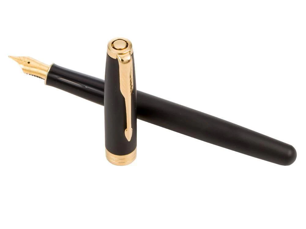 Parker Sonnet Fountain Pen, Lacquer, Gold Trim, Black, 1931517 - Image 4