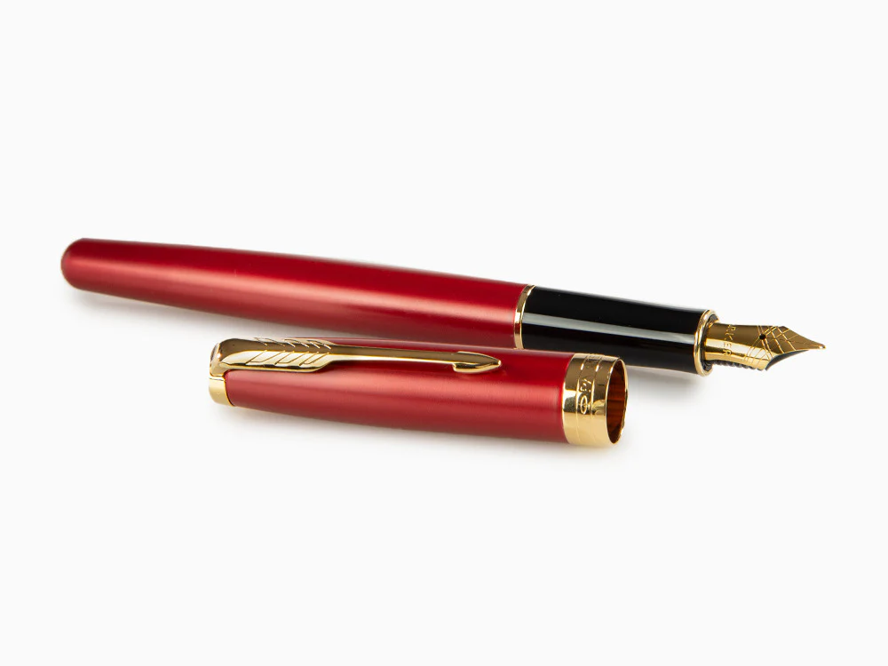Parker Sonnet Fountain Pen, Lacquer, Gold Trim, Red, 1931474 - Image 6