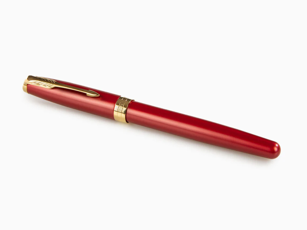 Parker Sonnet Fountain Pen, Lacquer, Gold Trim, Red, 1931474 - Image 7