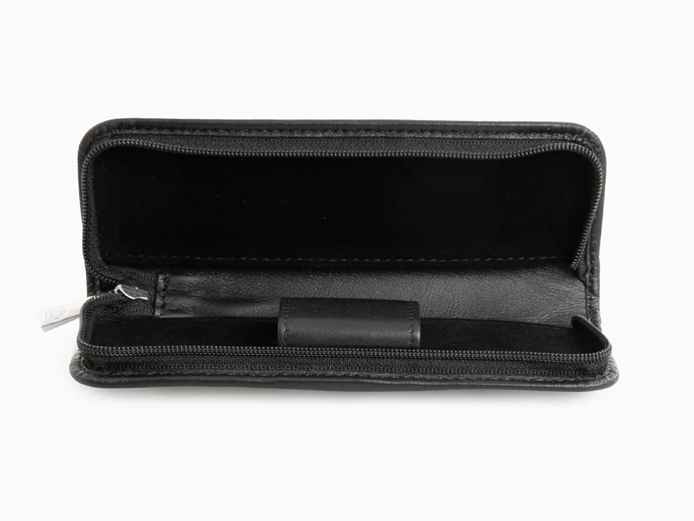 Pelikan 2 Pen Case, Nappa Leather, Black, Zip, 958017 - Image 6