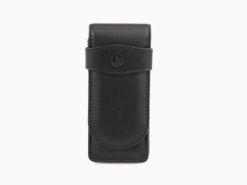 Pelikan 3 Pen Case, Leather, Black, Soft, 923433 - Image 2