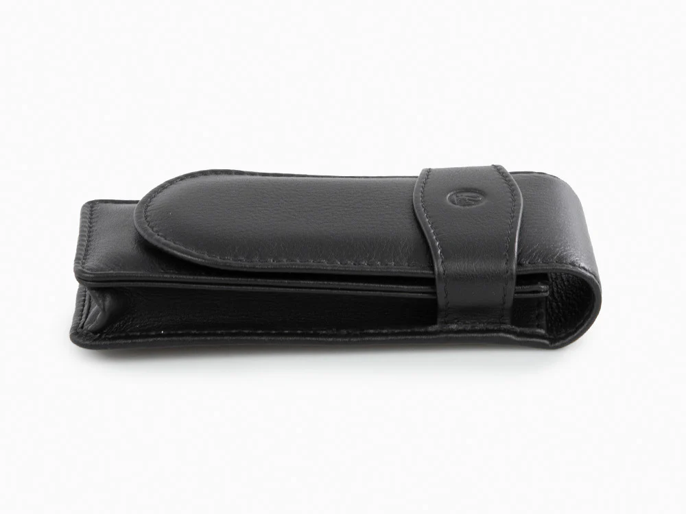 Pelikan 3 Pen Case, Leather, Black, Soft, 923433 - Image 7
