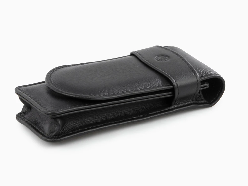 Pelikan 3 Pen Case, Leather, Black, Soft, 923433 - Image 8