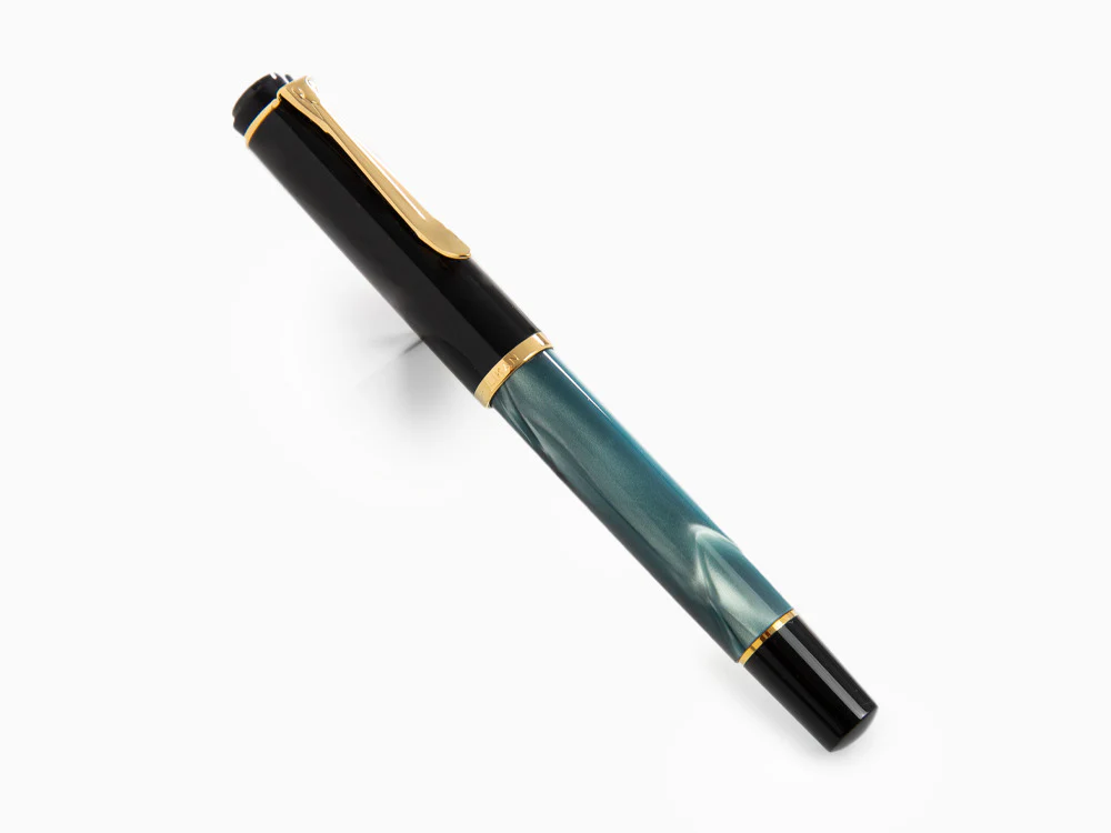 Pelikan Classic 200 Fountain Pen, Marbled, Green, Gold trim, 994103 - Image 3