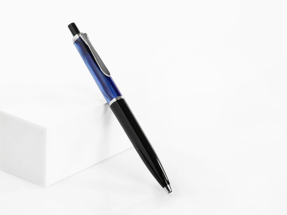 Pelikan Classic K205 Ballpoint pen, Blue Marble, Resin, Chrome trim, 801997 - Image 3