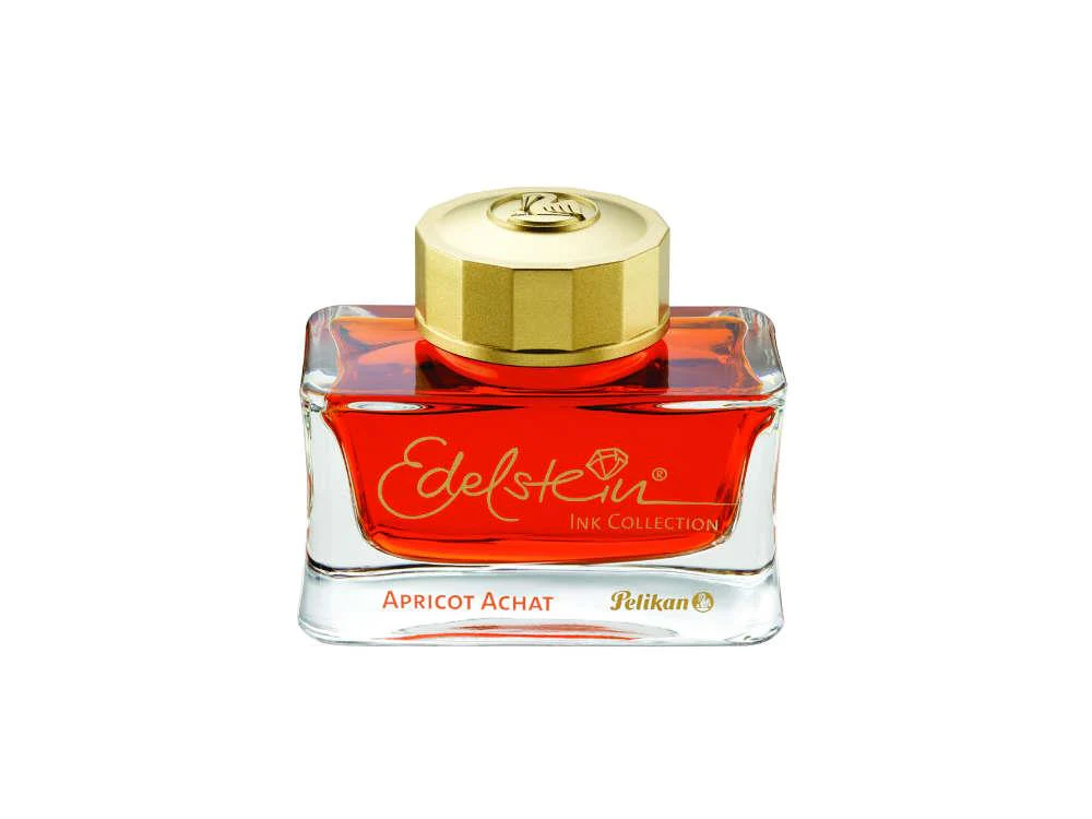 Pelikan Edelstein Apricot Achat 2025 Ink Bottle, 50ml, Orange, - Image 2