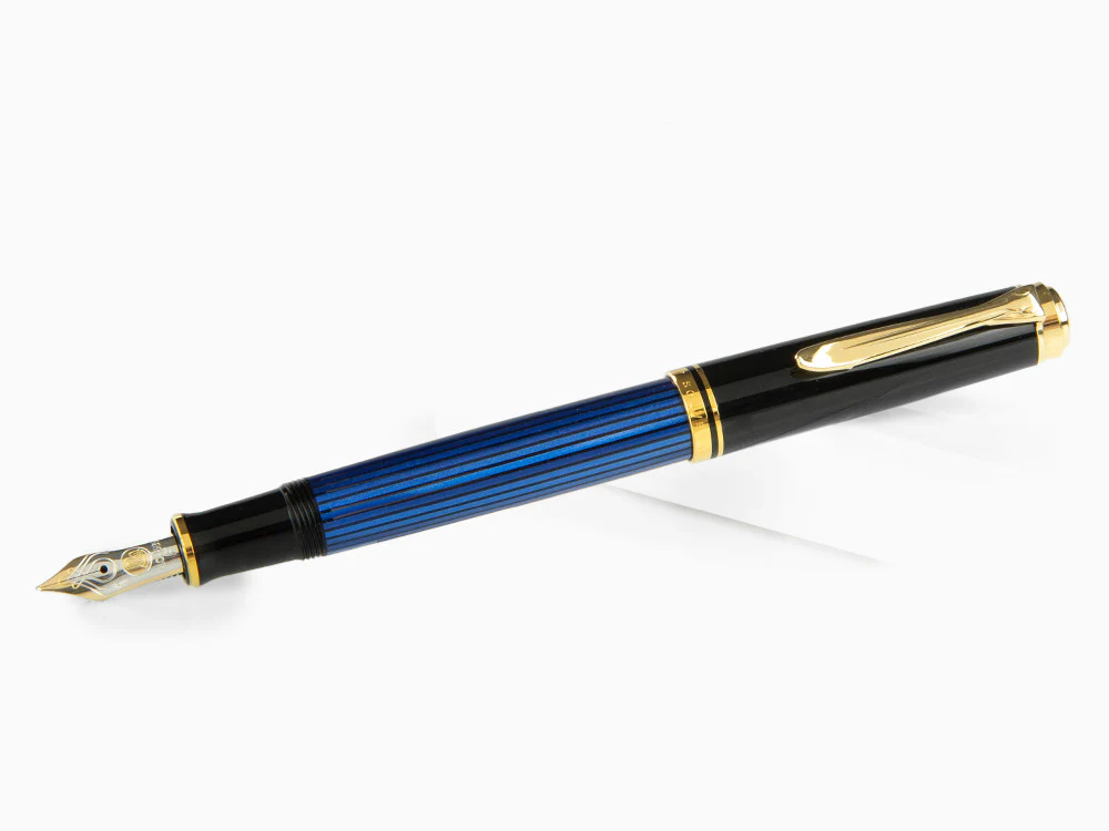 Pelikan Fountain Pen Souverän M400 - Black & Blue - 14k Gold Nib, 994947 - Image 4