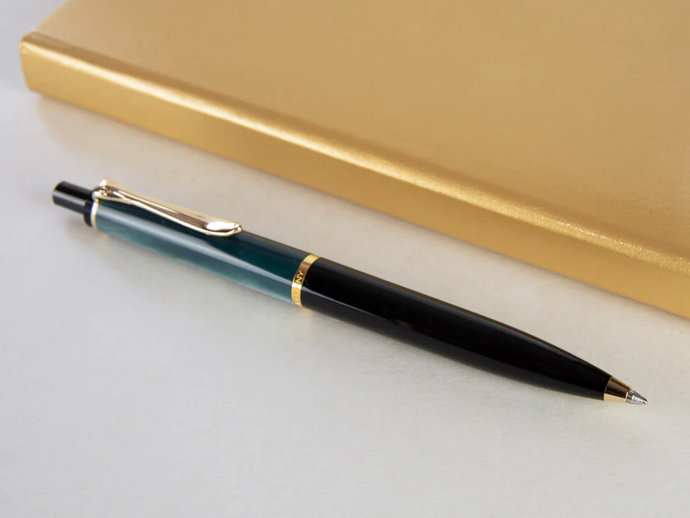 Pelikan K200 Ballpoint pen, Green Marble, Gold trim, 996694 - Image 2