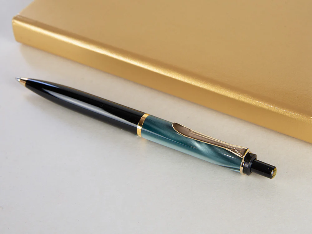 Pelikan K200 Ballpoint pen, Green Marble, Gold trim, 996694 - Image 3
