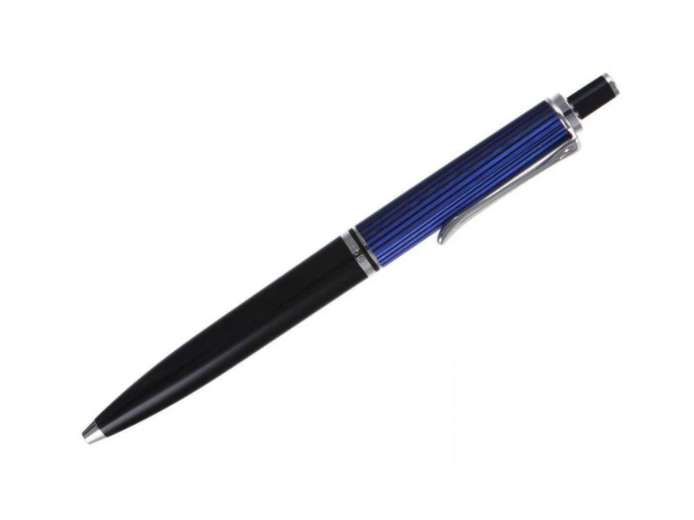 Pelikan K405 Ballpoint pen, Black and blue, Silver trim, 932715 - Image 2