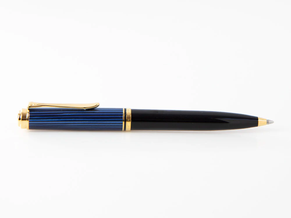 Pelikan K600 Ballpoint pen, Black and blue, Gold trim, 988378 - Image 4