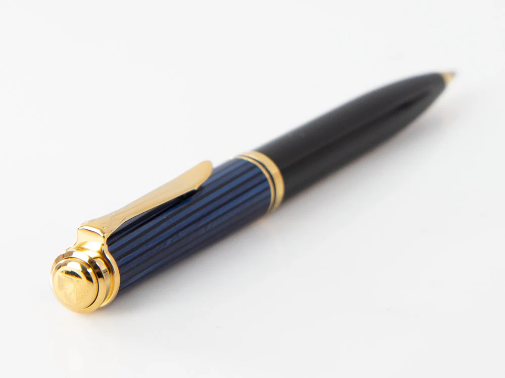 Pelikan K600 Ballpoint pen, Black and blue, Gold trim, 988378 - Image 6