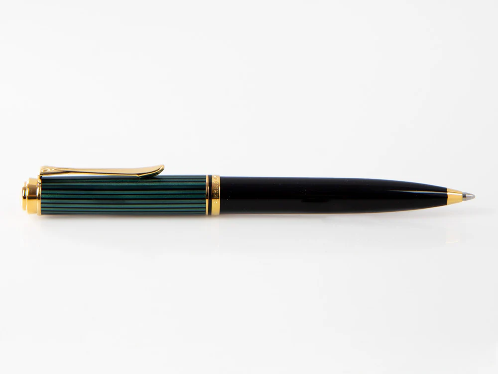 Pelikan K600 Ballpoint pen, Black and green, Gold trim, 980086 - Image 4