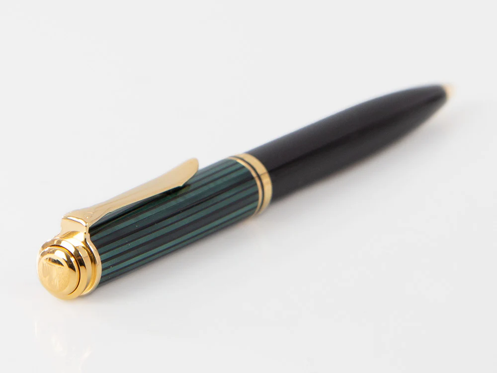 Pelikan K600 Ballpoint pen, Black and green, Gold trim, 980086 - Image 6