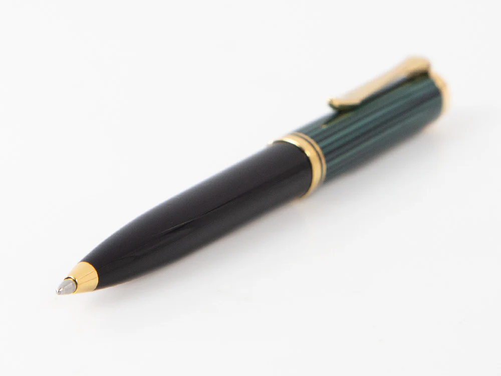 Pelikan K600 Ballpoint pen, Black and green, Gold trim, 980086 - Image 7