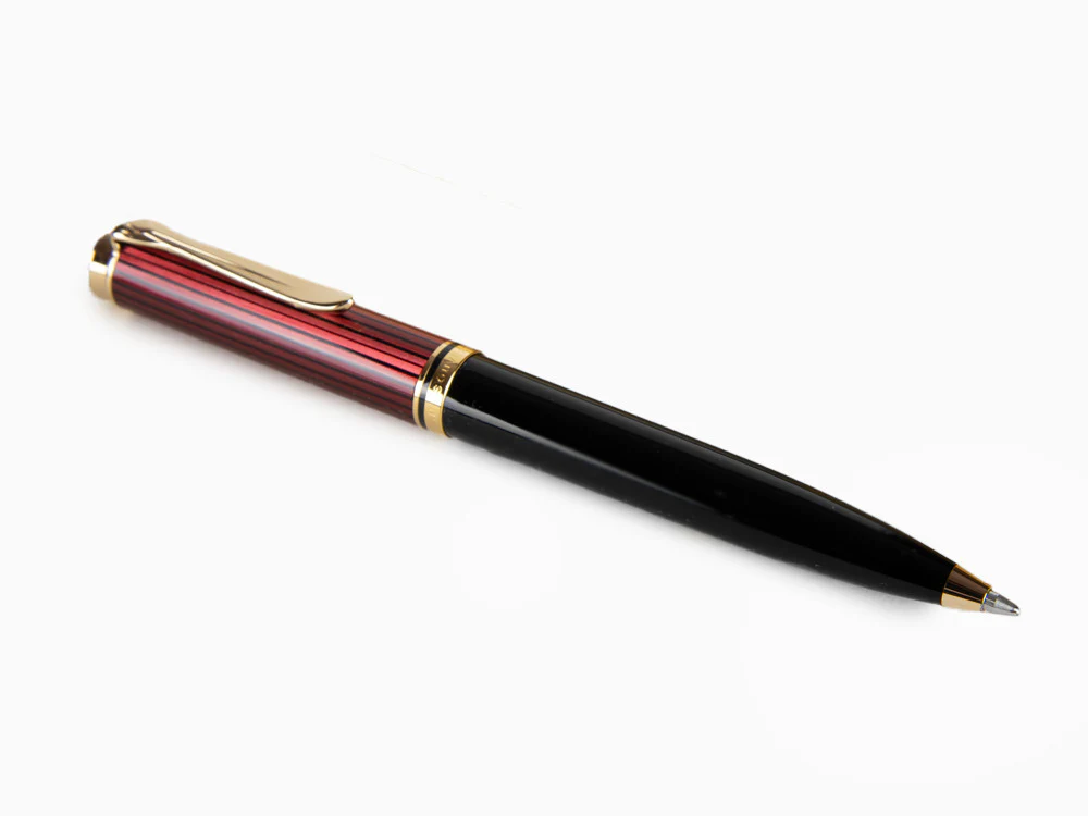Pelikan K600 Ballpoint pen, Black and red, Gold trim, 928937 - Image 6